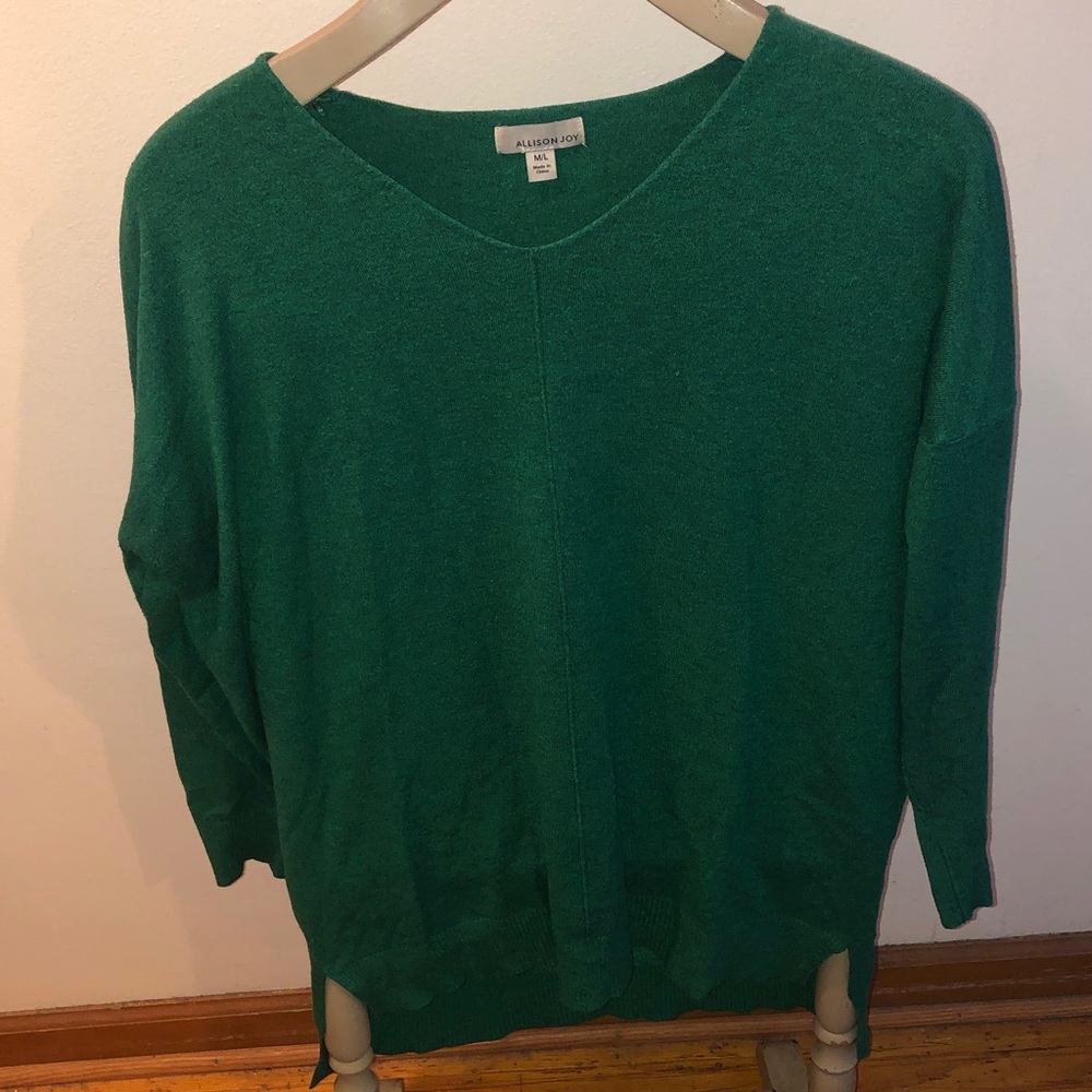 Allison Daley Emerald V-Neck Sweater